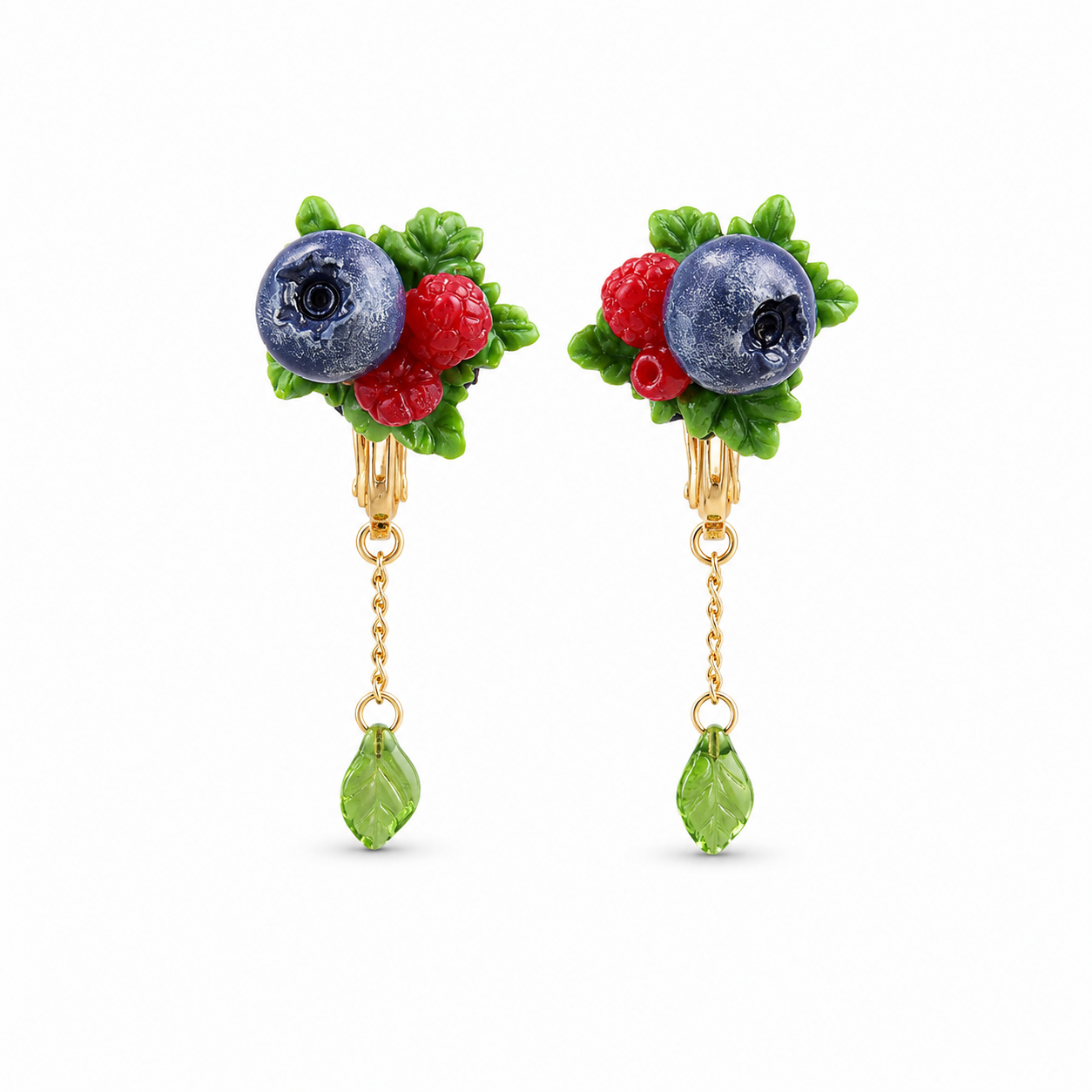 Blueberry and Raspberry Earrings