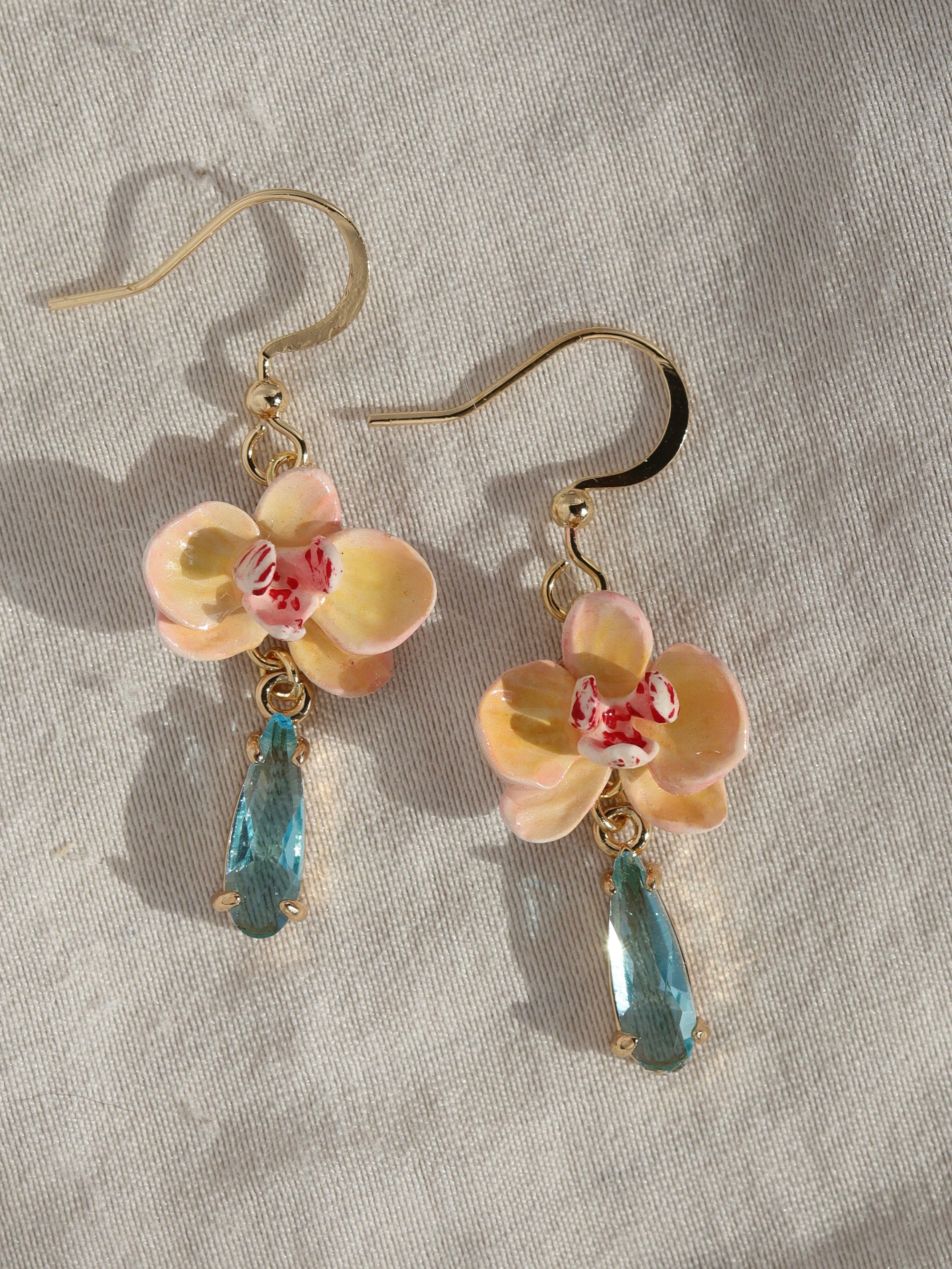 Orchid earrings
